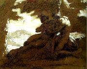 nymphe et satyre  Theodore   Gericault